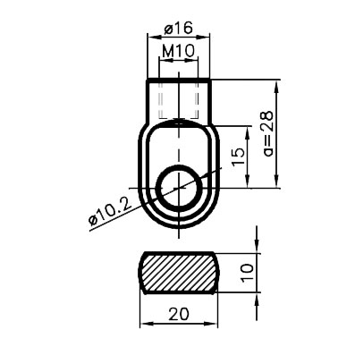Άκρο αμορτισέρ μπαγκάζ HA25330 (1τμχ)