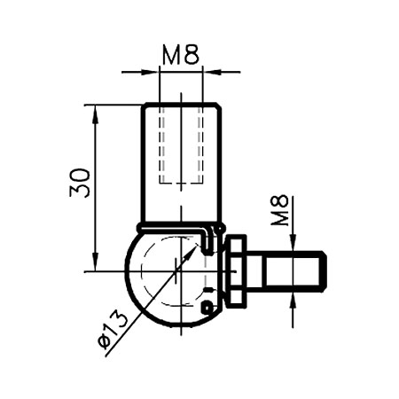 Άκρο αμορτισέρ μπαγκάζ M25345 (1τμχ)