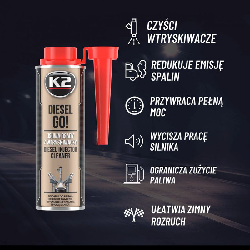 Ενισχυτικό-καθαριστικό πετρελαίου K2 Diesel GO 250ml