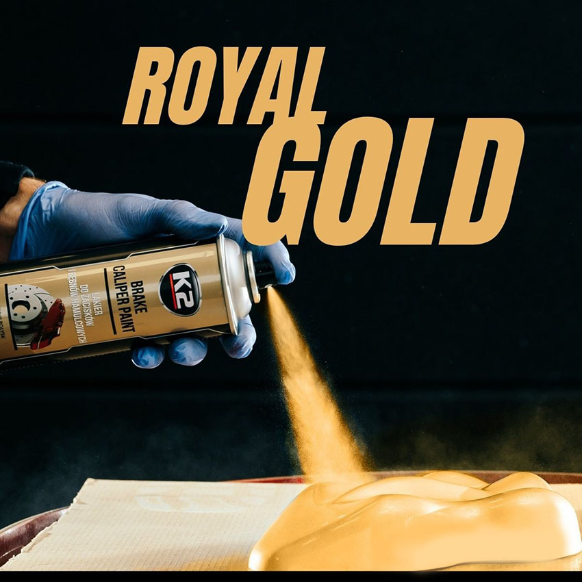 Σπρέι για δαγκάνες φρένων K2 Brake Caliper Paint χρυσό 400ml