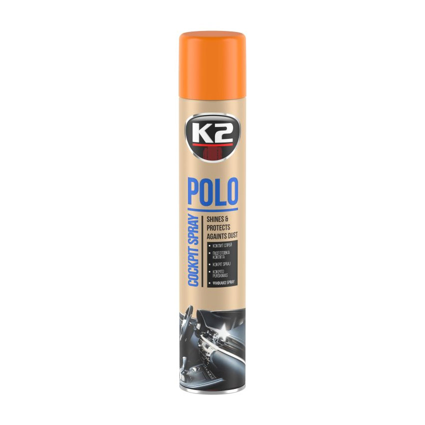 Γυαλιστικό σπρέι ταμπλό K2 Polo Peach 750ml