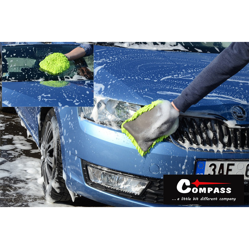 Γάντι καθαρισμού με μικροΐνες Compass Green