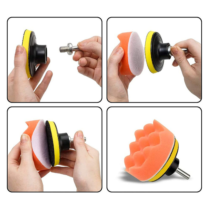 Σφουγγάρια γυαλίσματος Waffle Pads Φ8cm 4τμχ