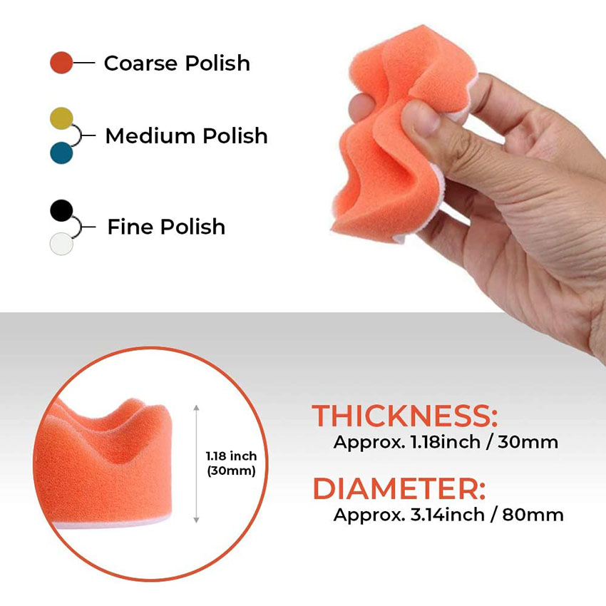 Σφουγγάρια γυαλίσματος Waffle Pads Φ8cm 4τμχ