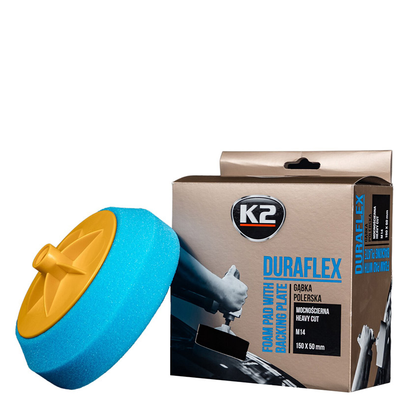 Σφουγγάρι γυαλίσματος μπλε σκληρό K2 Duraflex 150/50mm M14