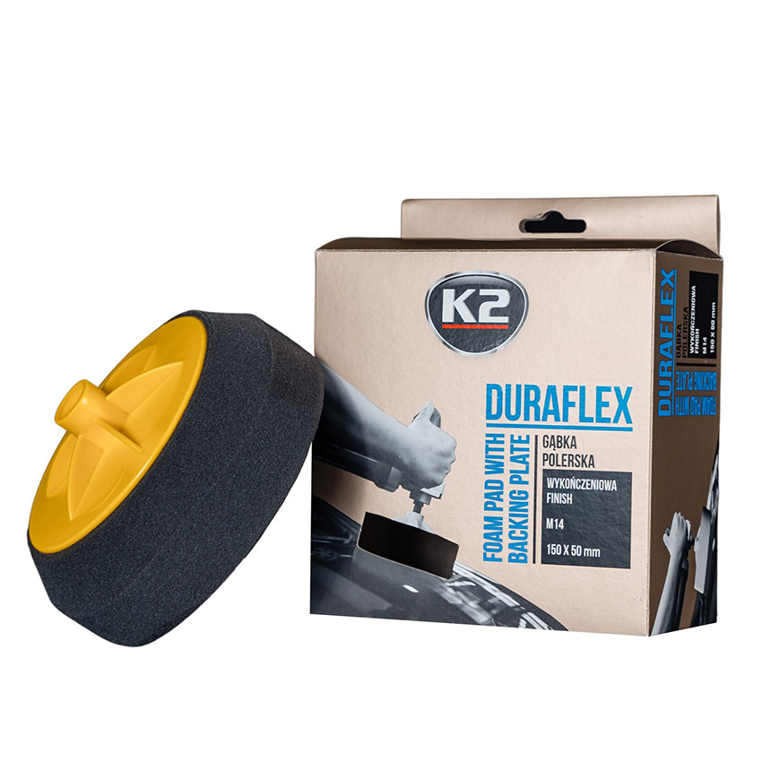 Σφουγγάρι γυαλίσματος μαύρο μαλακό K2 Duraflex 150/50mm M14