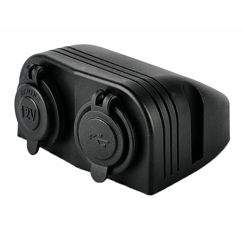 Πρίζα αναπτήρα 12/24V με 2xUSB (1A/2.1A)