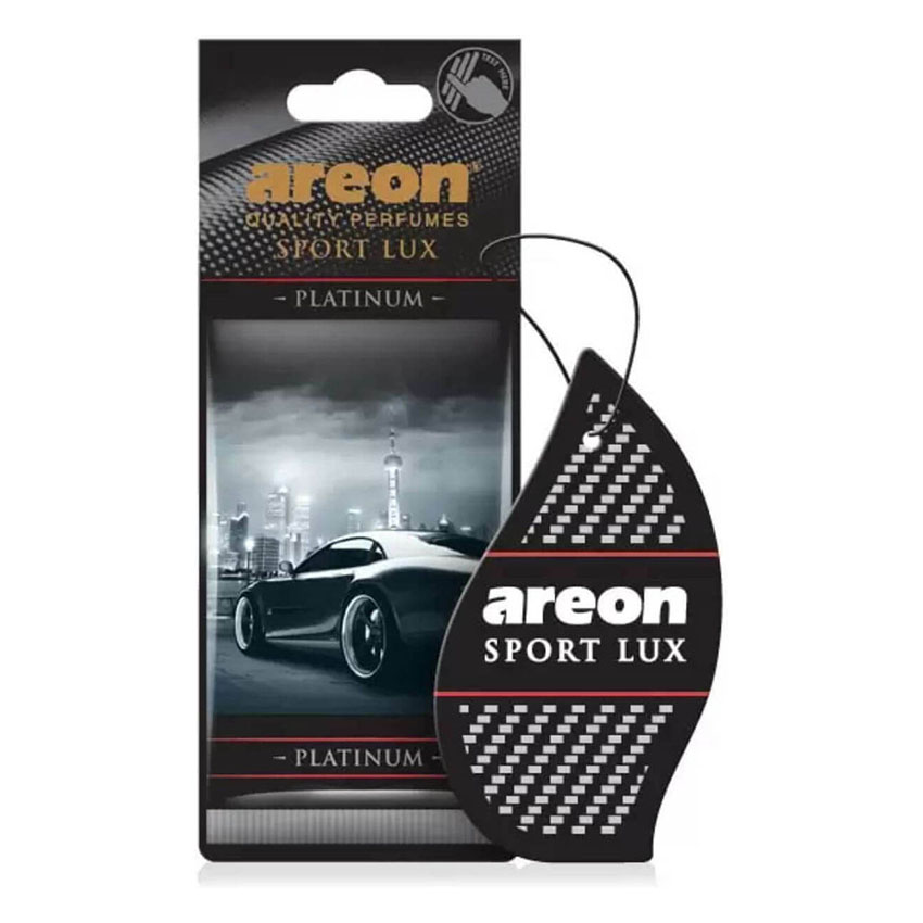 Areon Sport Lux Deodorante Auto In Cartone - Confezione Da 10 Pezzi, Profumo Argento, Per Auto, Casa E Ufficio