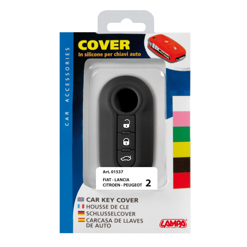 Κάλυμμα κλειδιών σιλικόνης μαύρο Fiat - Lancia - Citroen - Peugeot Type-2