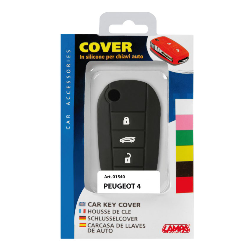 Κάλυμμα κλειδιών σιλικόνης μαύρο Peugeot Type-4