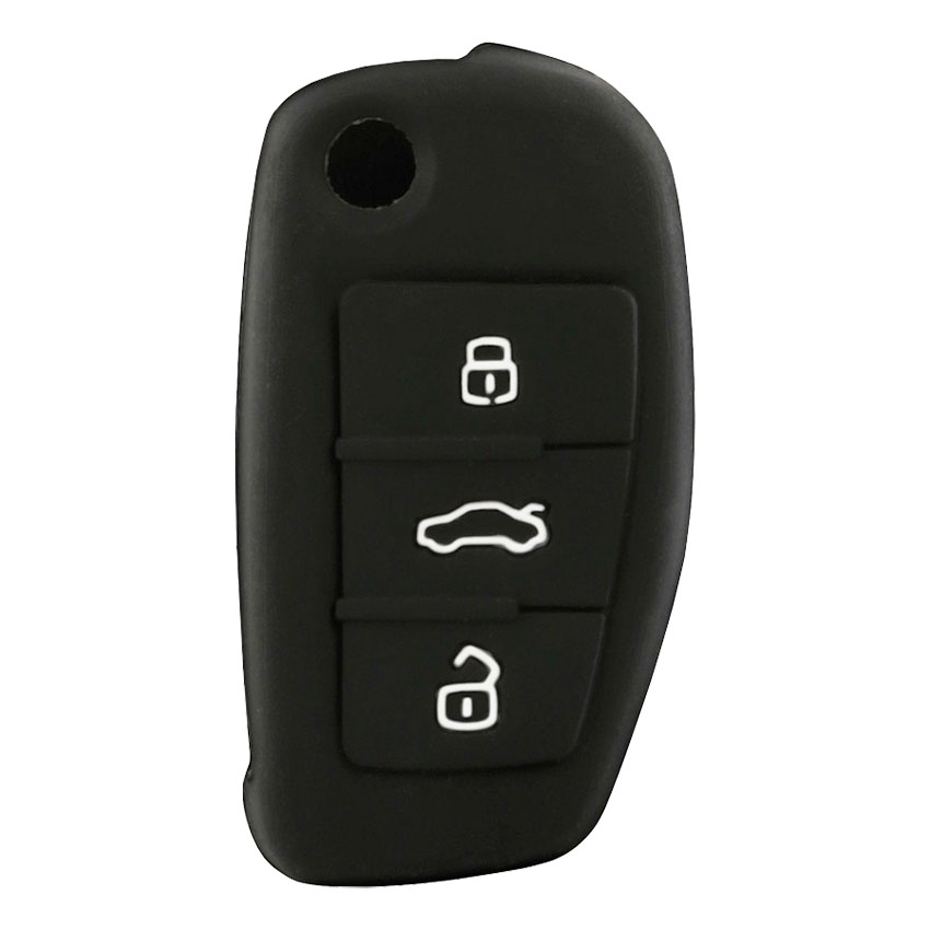 Κάλυμμα κλειδιών σιλικόνης μαύρο Audi Type-1