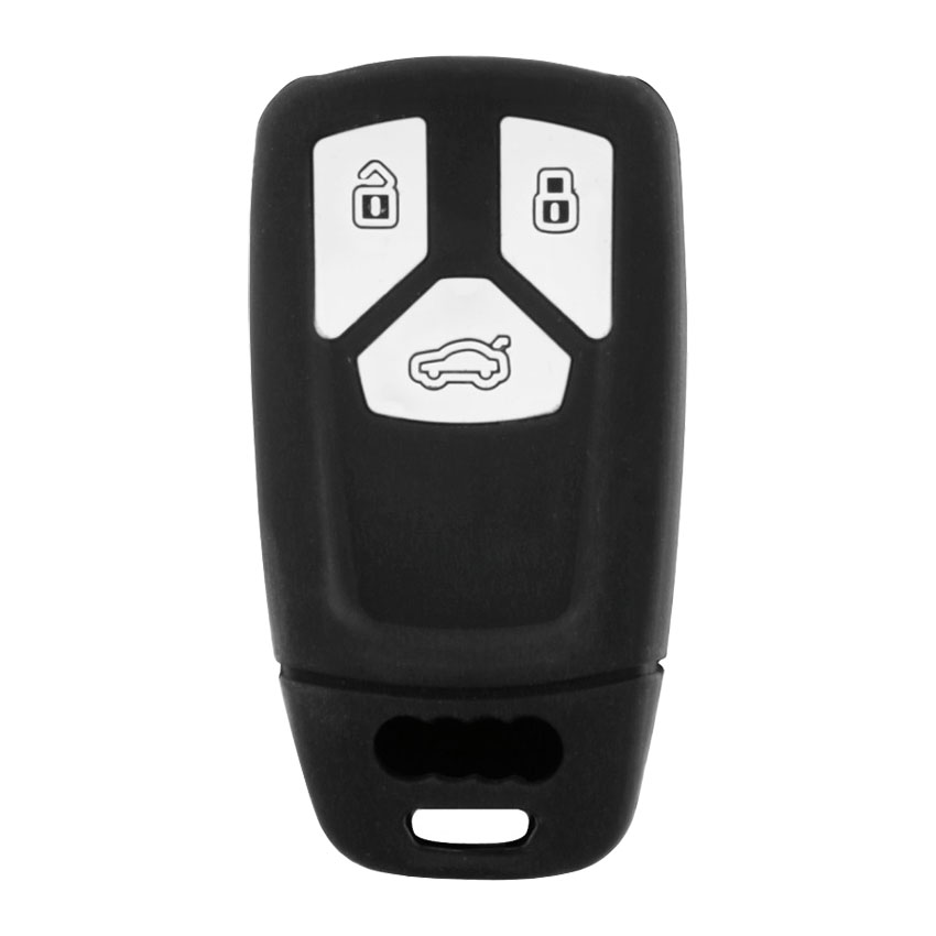 Κάλυμμα κλειδιών σιλικόνης μαύρο Audi Type-3