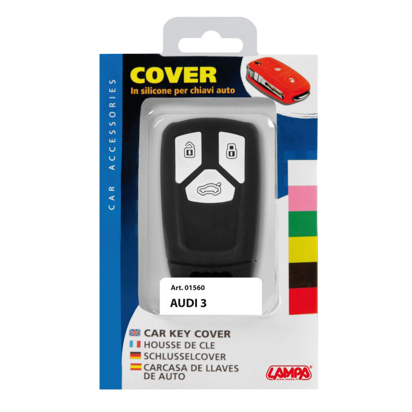 Κάλυμμα κλειδιών σιλικόνης μαύρο Audi Type-3