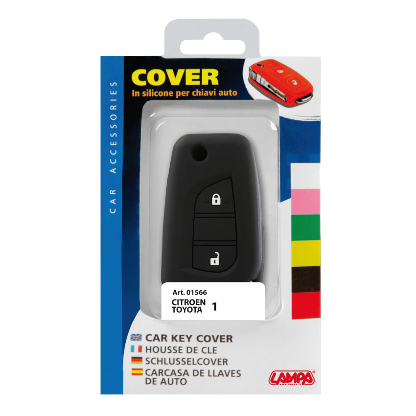 Κάλυμμα κλειδιών σιλικόνης μαύρο Citroen - Toyota Type-4