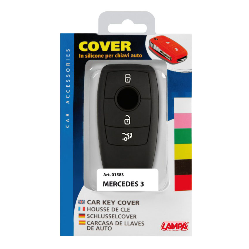 Κάλυμμα κλειδιών σιλικόνης μαύρο Mercedes Type-3