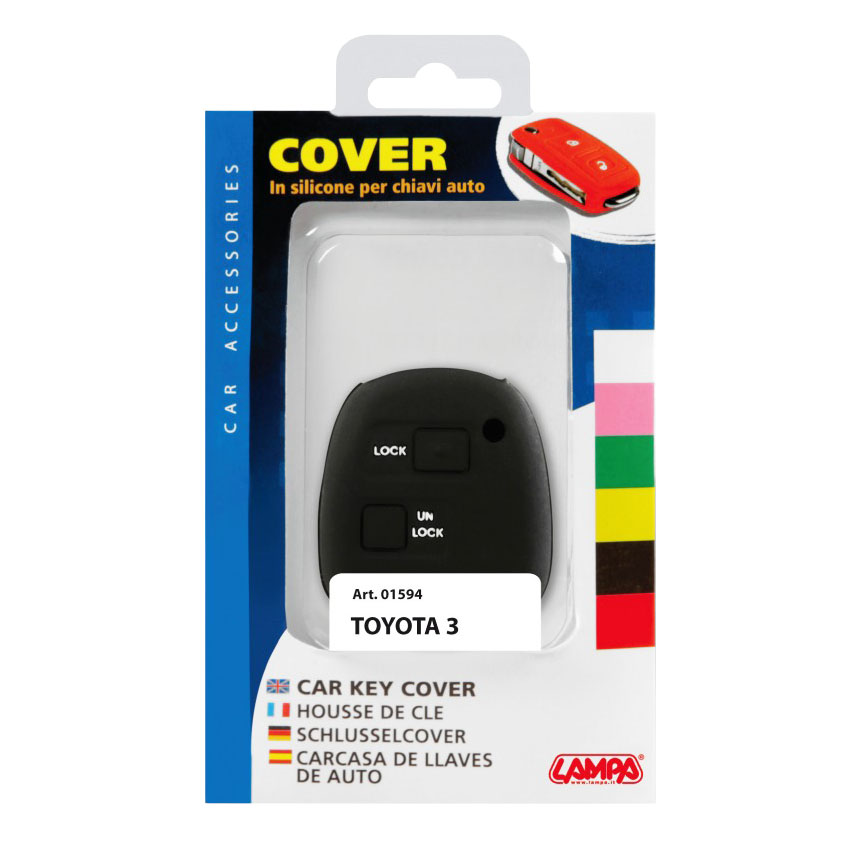 Κάλυμμα κλειδιών σιλικόνης μαύρο Toyota Type-3