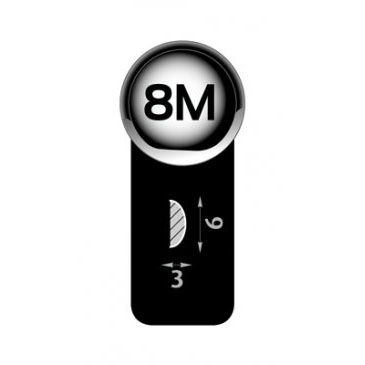 Διακοσμητική ταινία χρωμίου 9mm x 3mm