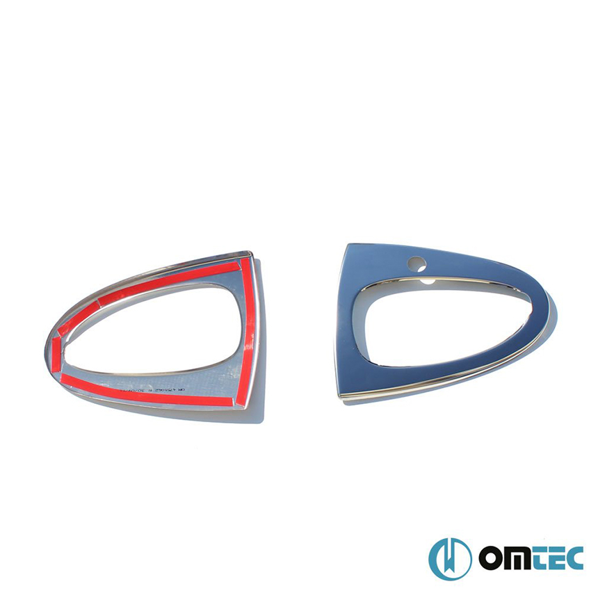 Διακοσμητικά χρωμίου μεταλλικά για χερούλια πόρτας Smart Fortwo (451) 2τμχ