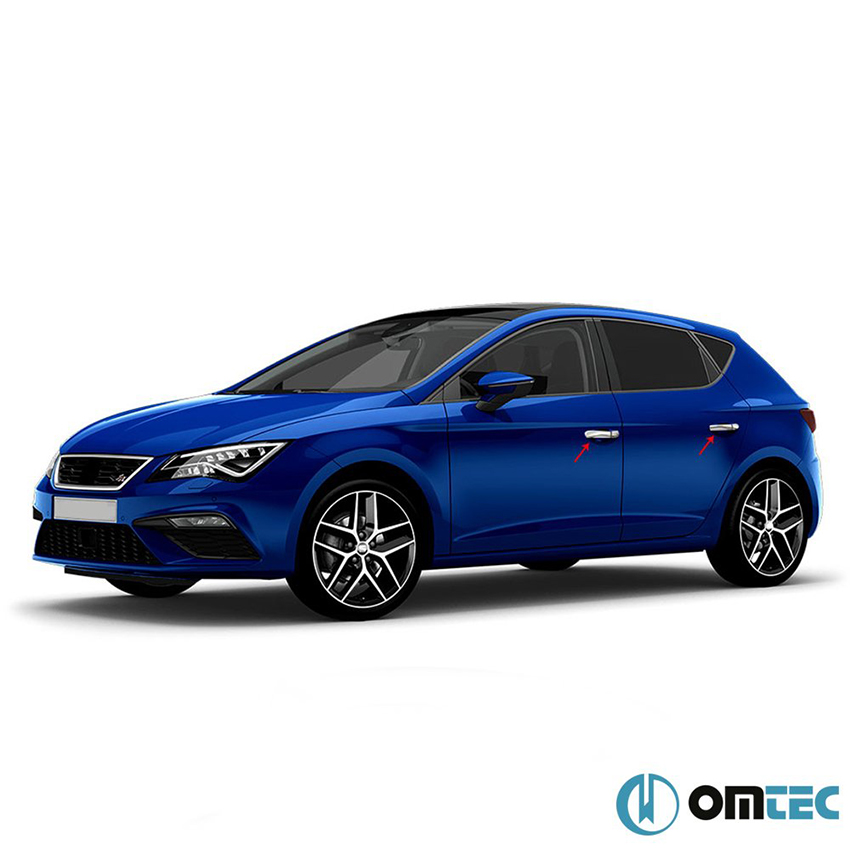 Διακοσμητικά χερούλια χρωμίου μεταλλικά Seat Ibiza V / VW Golf VII 2τμχ