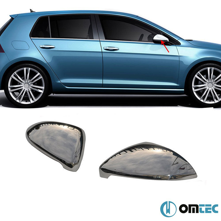 Καπάκια καθρεπτών χρωμίου μεταλλικά για VW Golf VII