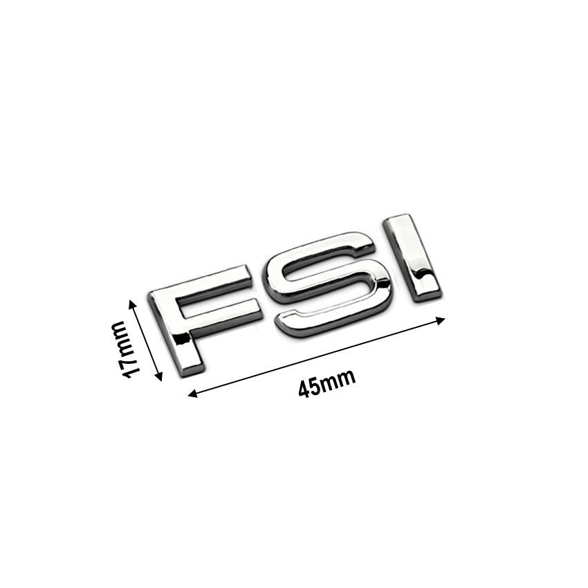 Σήμα FSI ασημί 45x17mm 3D αυτοκόλλητο χρωμίου 1τμχ