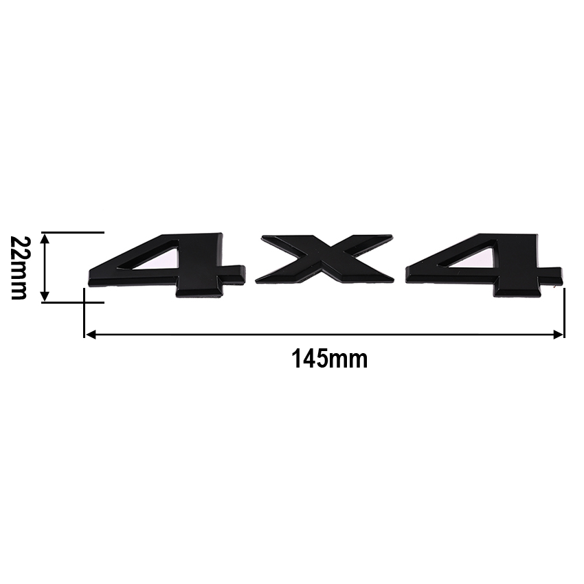 Σήμα 4x4 μαύρο 145x22mm 3D αυτοκόλλητο 1τμχ
