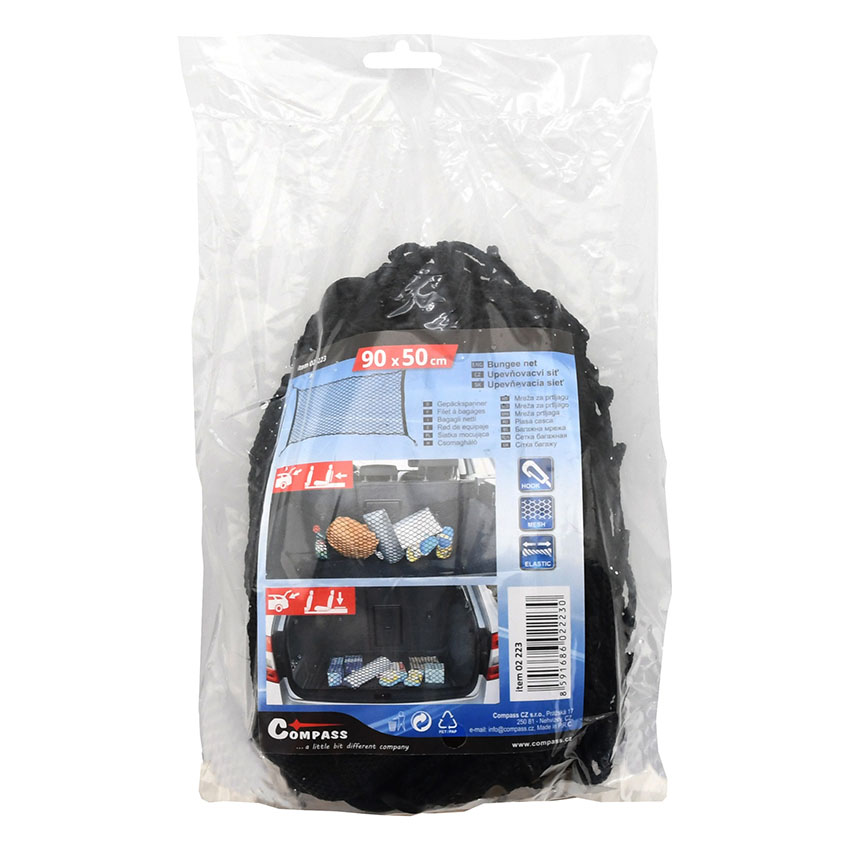 Δίχτυ αποσκευών με γαντζάκια 90x50cm