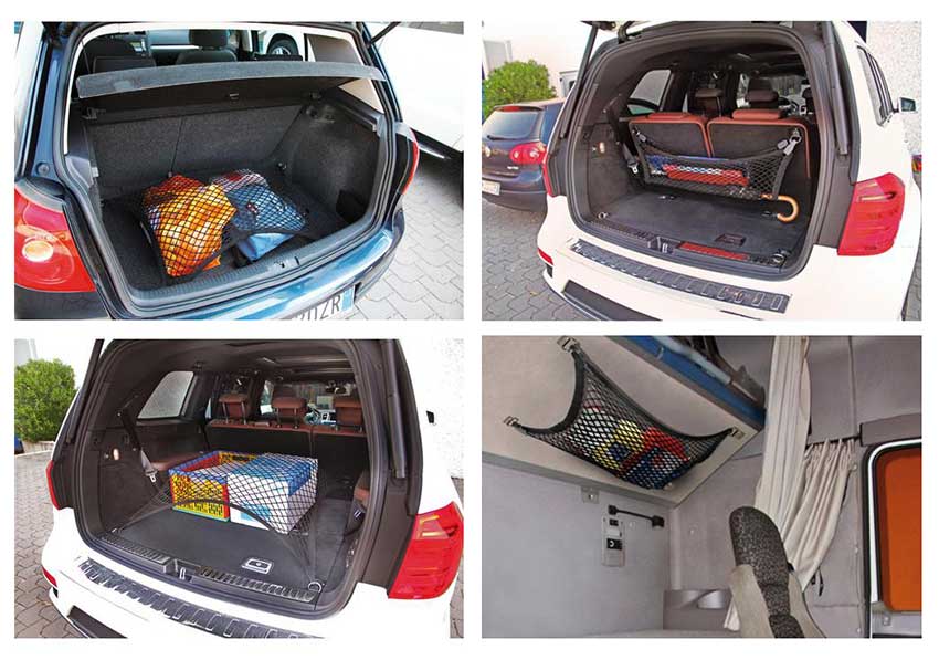 Δίχτυ αποσκευών με γαντζάκια 80x60cm