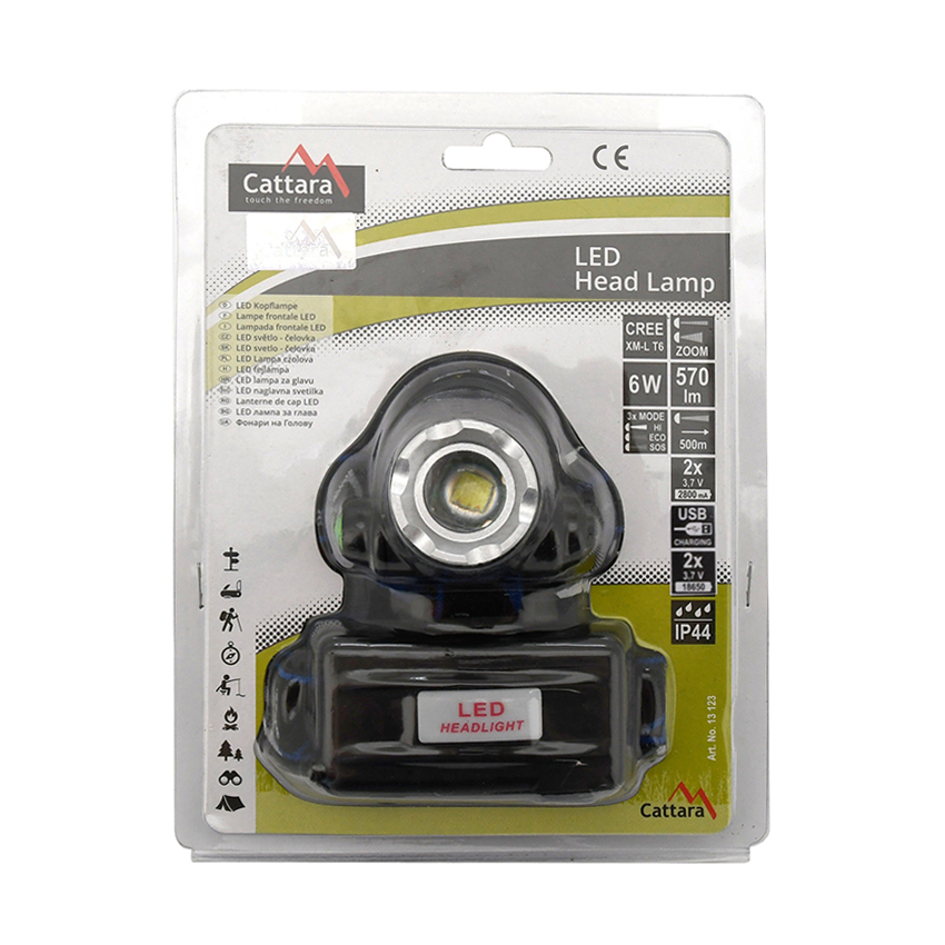 Προβολέας κεφαλής LED 570Lm Zoom αδιάβροχος με ιμάντα