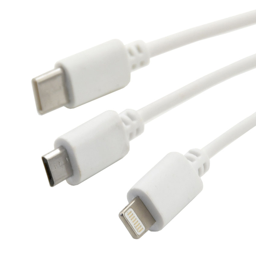 Καλώδιο φόρτισης 3 σε 1 για iPhone / micro USB / USB C