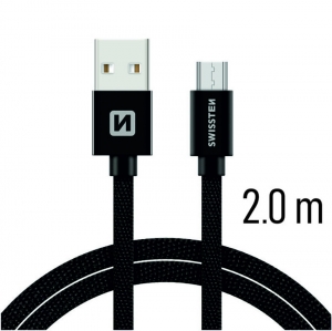 Καλώδιο USB / Micro-USB 3A 2m μαύρο