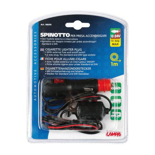 Αντάπτορας αναπτήρα 12/24V 10A με διακόπτη