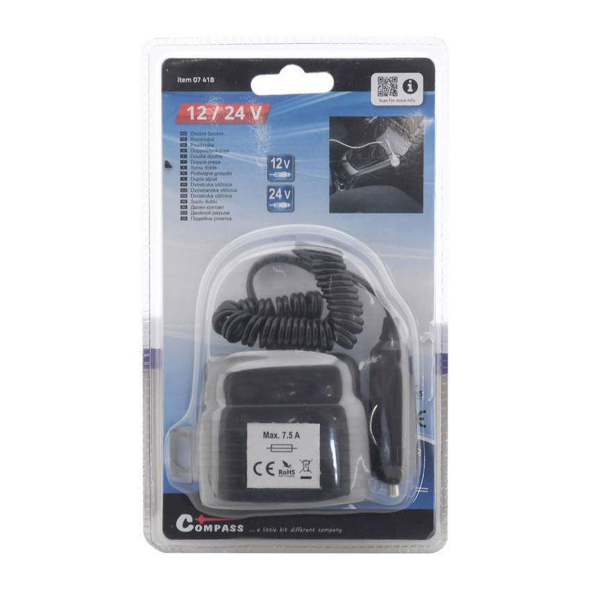 Πολύμπριζο αναπτήρα 12V/24V