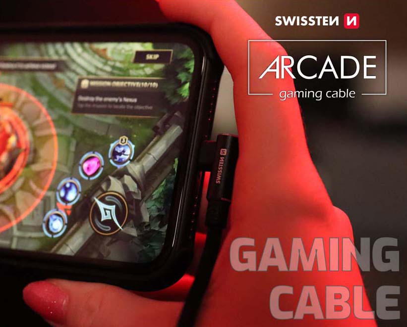 Καλώδιο φόρτισης / δεδομένων USB-C / Lightning 1.2m μαύρο