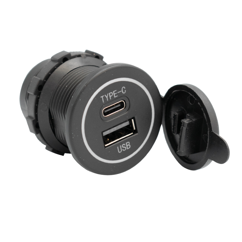 Φορτιστής αυτοκινήτου USB-A & USB-C 5V / 4.2A