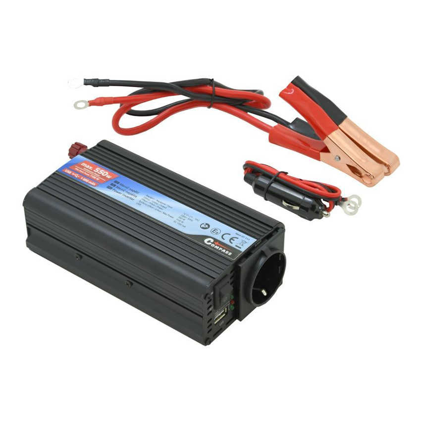 Inverter αυτοκινήτου μετατροπής 12V σε 230V 550W +USB