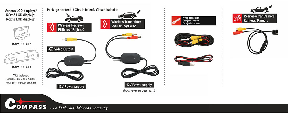 Ασύρματη κάμερα οπισθοπορείας Compass Wireless INSERT