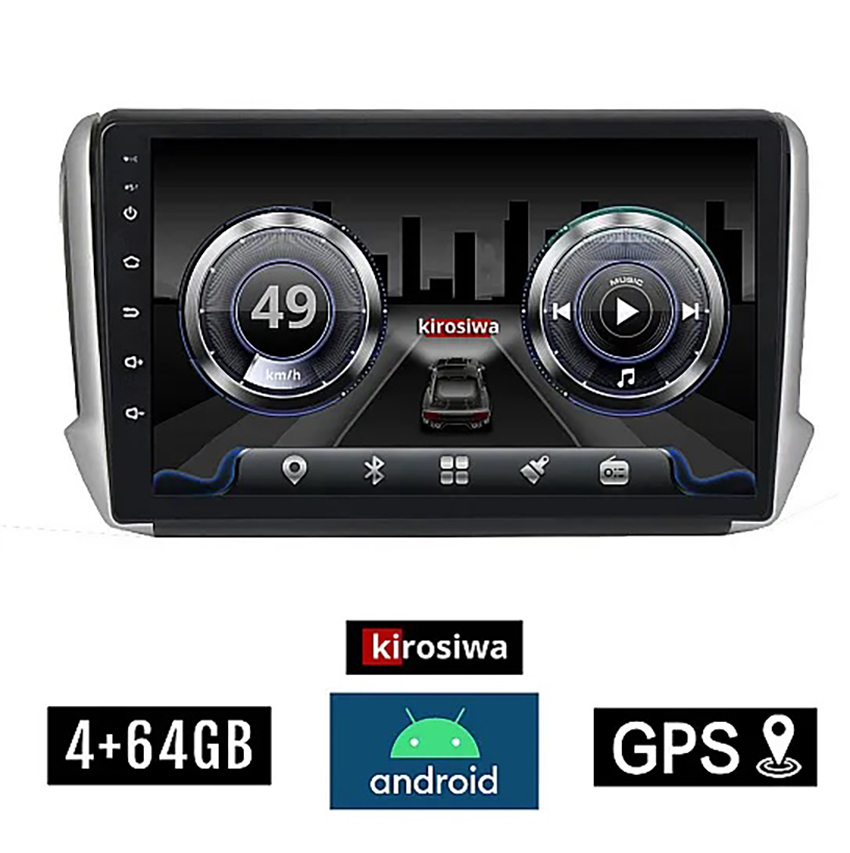 Οθόνη 9" Kirosiwa 4-Cores 4GB/64GB android Fiat 500 08-15