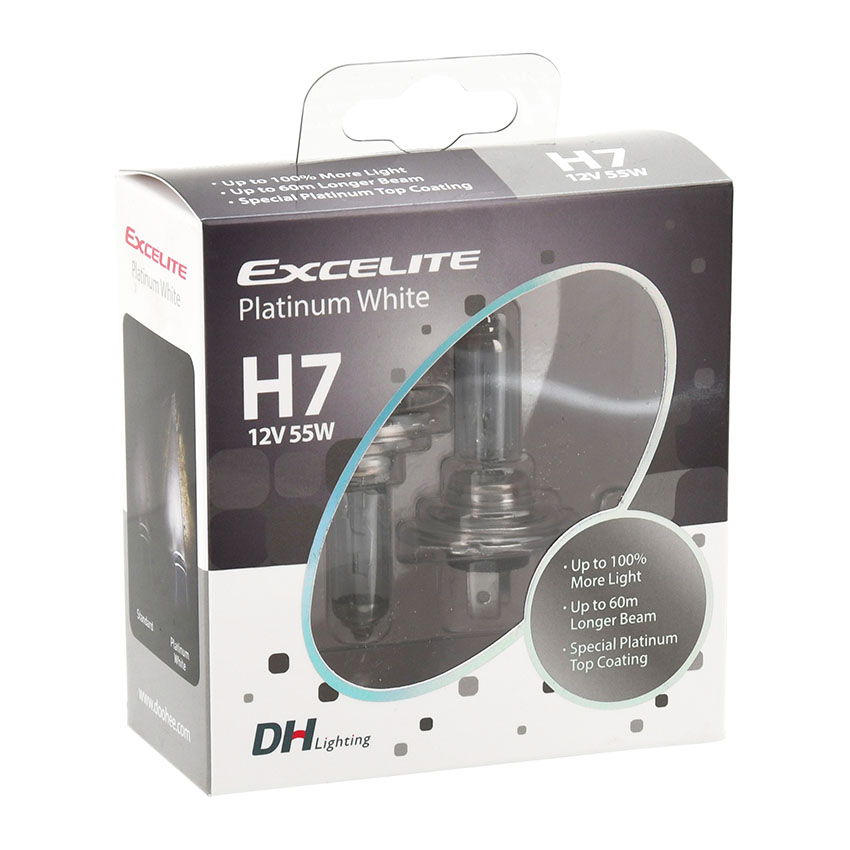 Excelite Platinum White H7 12V 55W +100%