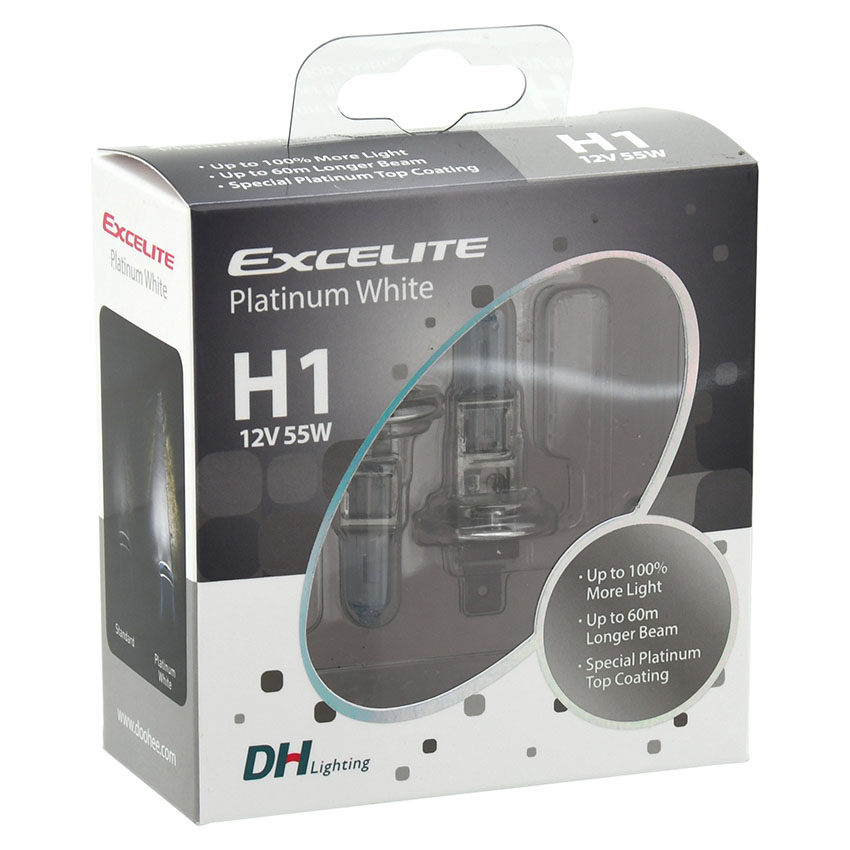 Excelite Platinum White H1 12V 55W +100%