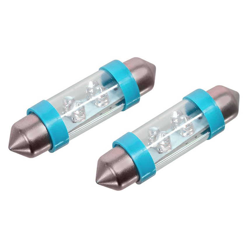 Λάμπα Compass LED μπλε φως 12V SV8.5 38mm 0.49W 2τμχ