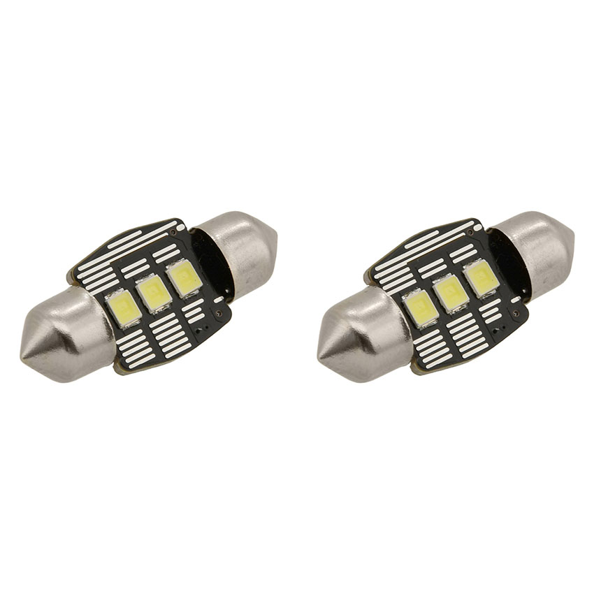 Λάμπα Compass LED λευκό φως Can Bus 12V 3W 11x32mm SV8.5 2τμχ