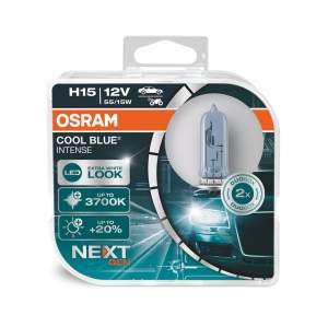 Λάμπες Osram H15 Cool Blue Intense NextGen +20% 12V 15/55W 2τμχ