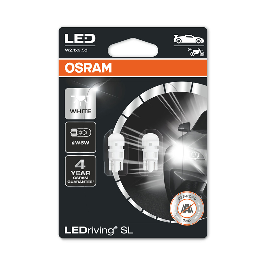 Λάμπες Osram W5W LEDriving SL λευκό 12V 2τμχ