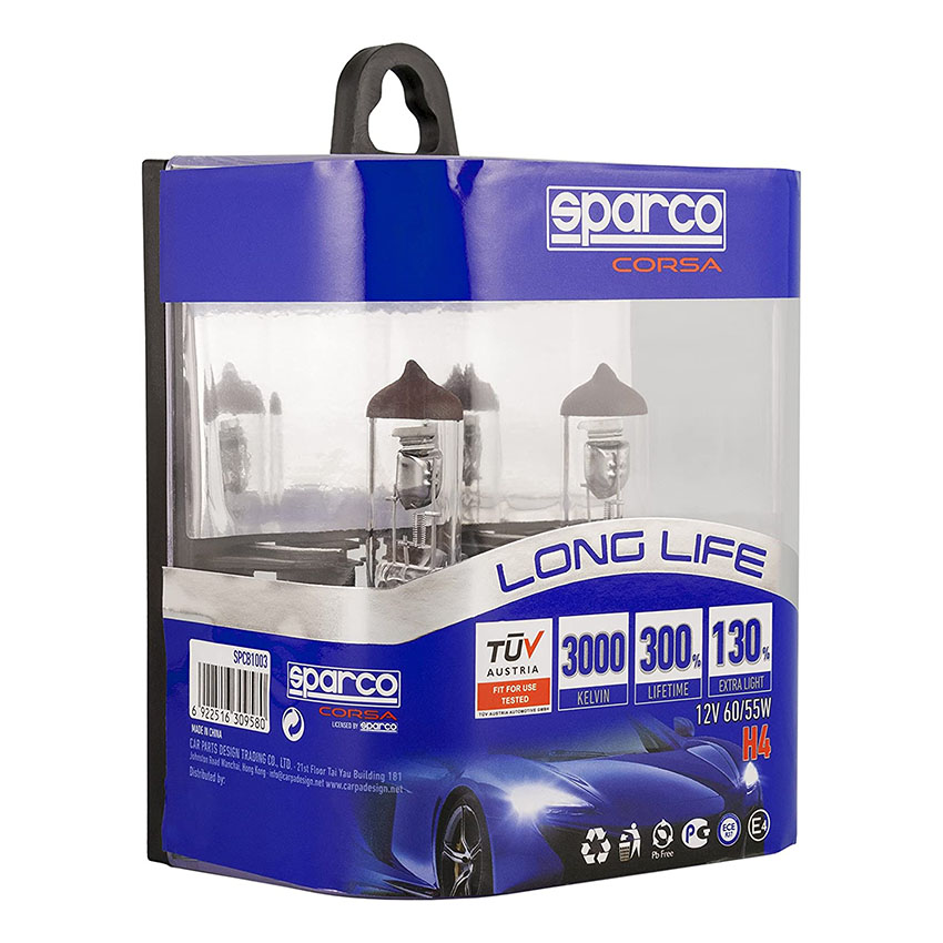 Sparco Long Life +130% H4 12V 60/55W 2τμχ