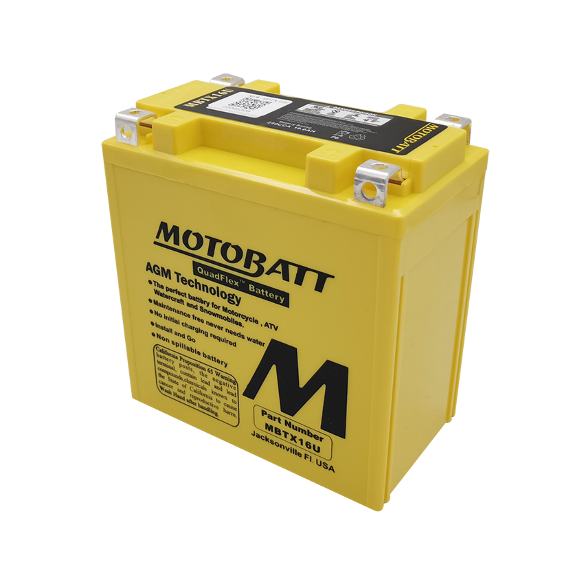 Μπαταρία μηχανής MBTX16U(YTX16-BS) Motobatt - 19.6Ah 250A