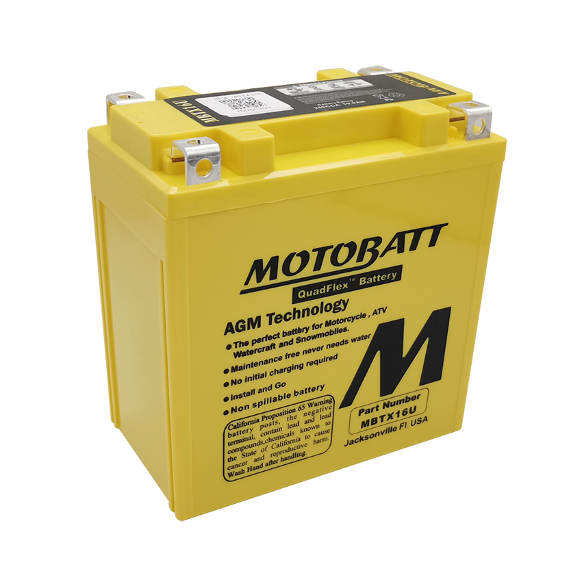 Μπαταρία μηχανής MBTX16U(YTX16-BS) Motobatt - 19.6Ah 250A