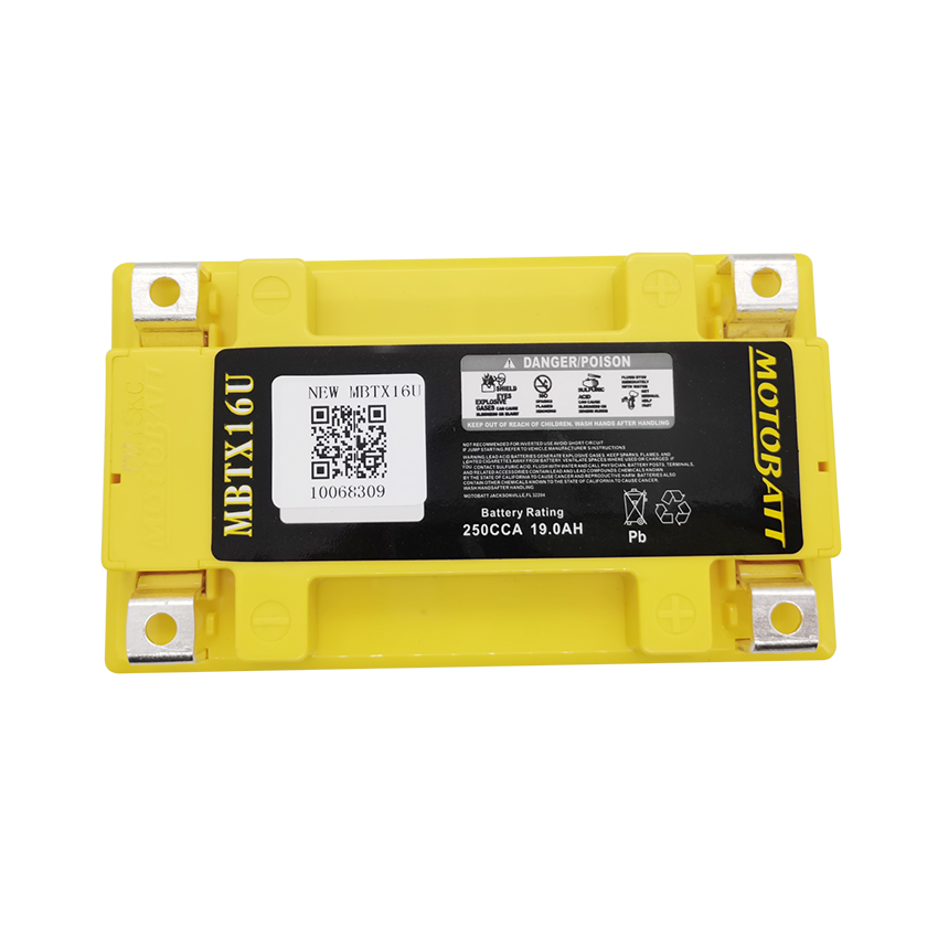 Μπαταρία μηχανής MBTX16U(YTX16-BS) Motobatt - 19.6Ah 250A