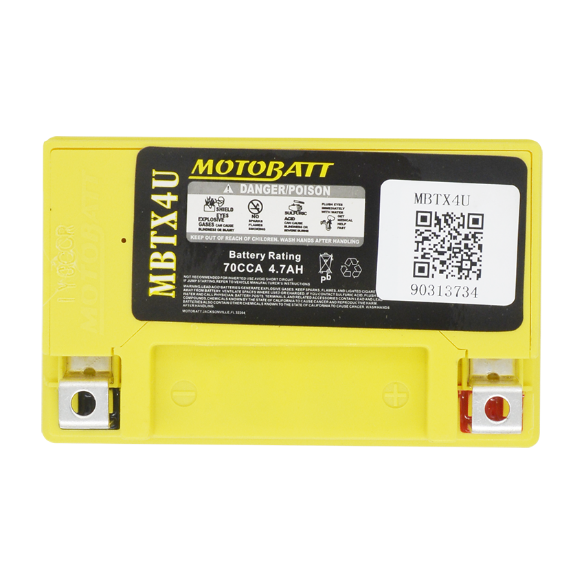 Μπαταρία μηχανής MBTX4U(YTZ5S) Motobatt - 4.8Ah 70A