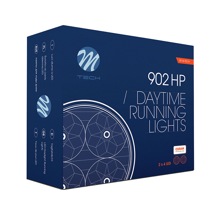 Φώτα ημέρας M-tech 2 x 4 LED 2τμχ